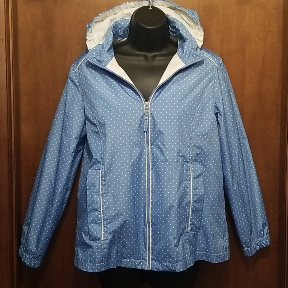 Vintage Ladies Hooded Rain Jacket